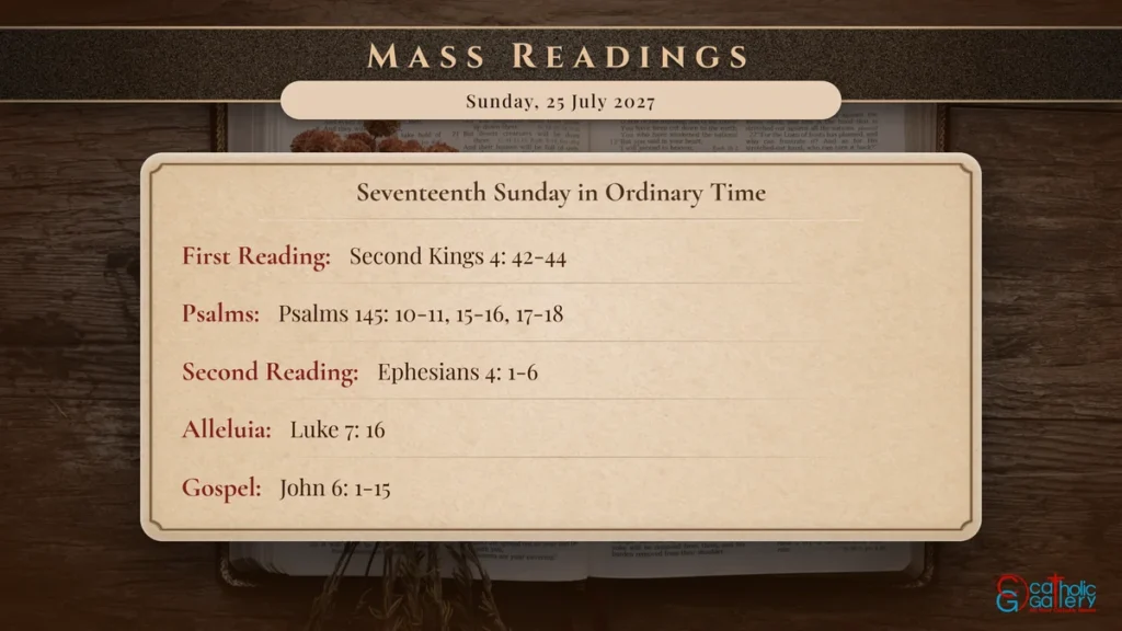 Daily Mass Readings Scripture Card – Sunday, 25 July 2027