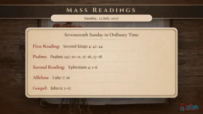 Daily Mass Readings – Sunday, 25 July 2027