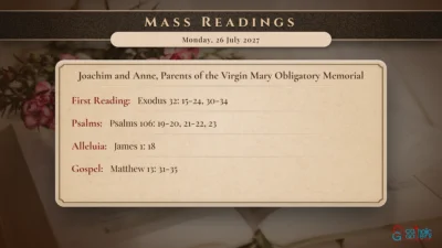 Daily Mass Readings – Monday, 26 July 2027