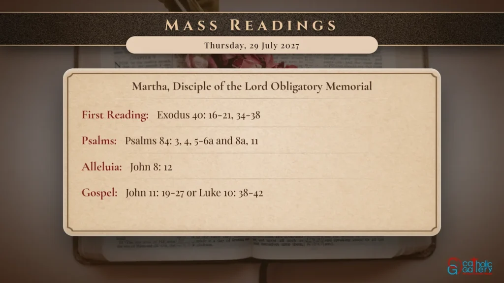 Daily Mass Readings Scripture Card – Thursday, 29 July 2027