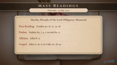 Daily Mass Readings – Thursday, 29 July 2027