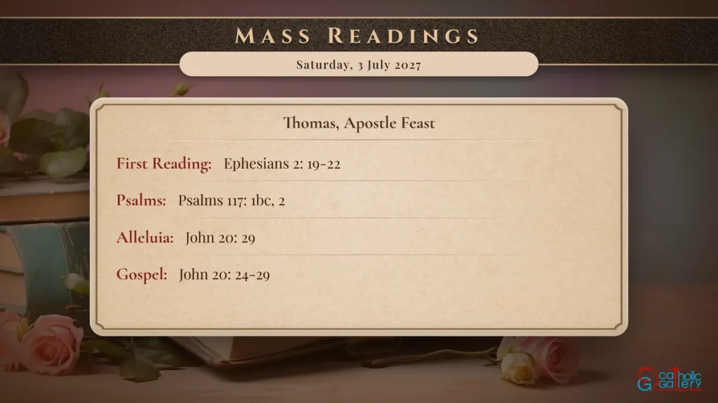 Daily Mass Readings Scripture Card – Saturday, 3 July 2027