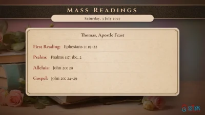 Daily Mass Readings – Saturday, 3 July 2027
