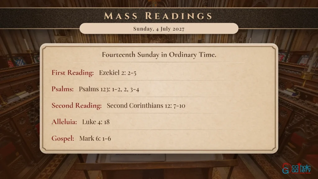 Daily Mass Readings Scripture Card – Sunday, 4 July 2027