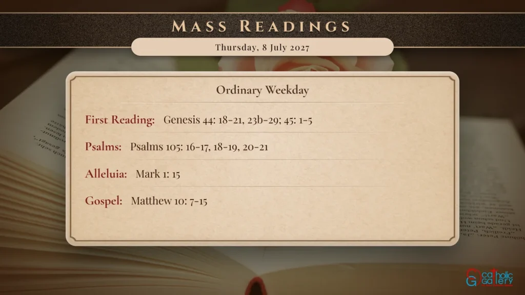 Daily Mass Readings Scripture Card – Thursday, 8 July 2027