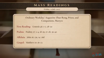 Daily Mass Readings – Friday, 9 July 2027