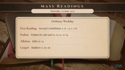 Daily Mass Readings – Thursday, 10 June 2027