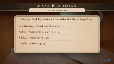 Daily Mass Readings – Saturday, 12 June 2027