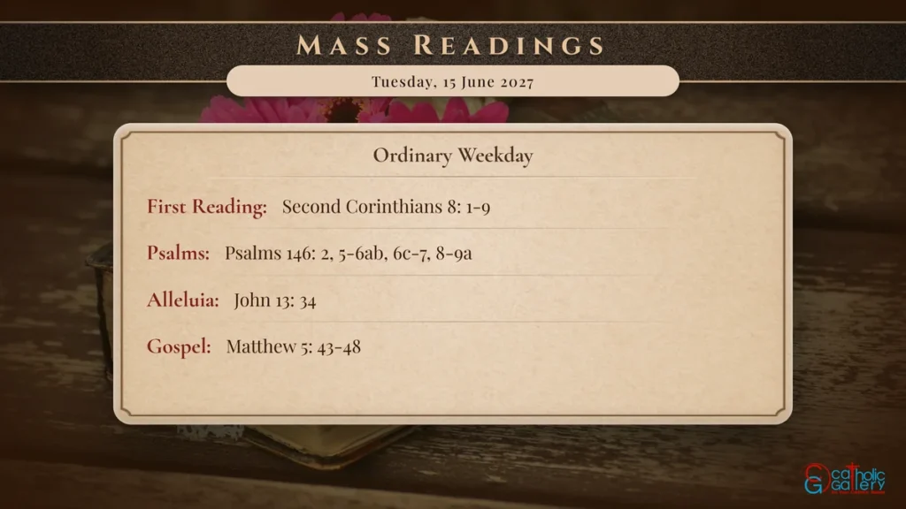 Daily Mass Readings Scripture Card – Tuesday, 15 June 2027