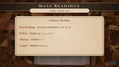 Daily Mass Readings – Friday, 18 June 2027