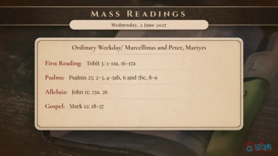 Daily Mass Readings – Wednesday, 2 June 2027