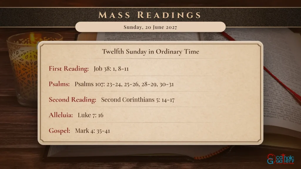 Daily Mass Readings Scripture Card – Sunday, 20 June 2027