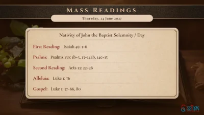 Daily Mass Readings – Thursday, 24 June 2027