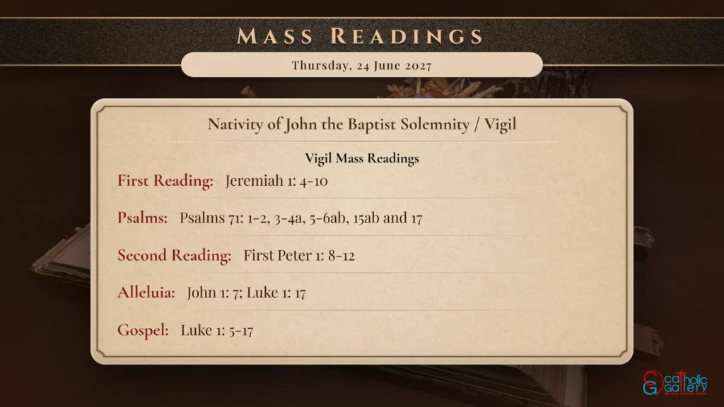Daily Mass Readings Scripture Card – Thursday, 24 June 2027