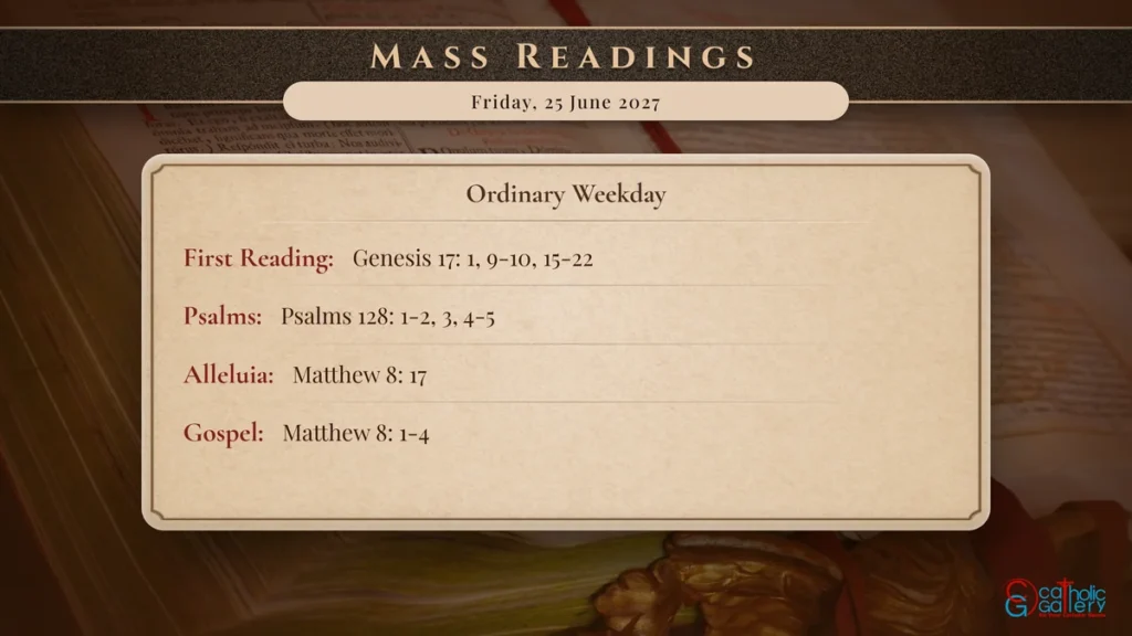 Daily Mass Readings Scripture Card – Friday, 25 June 2027