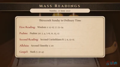 Daily Mass Readings – Sunday, 27 June 2027
