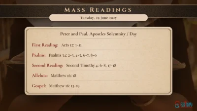 Daily Mass Readings – Tuesday, 29 June 2027