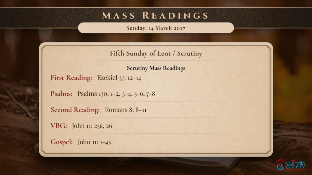 Daily Mass Readings Scripture Card – Sunday, 14 March 2027