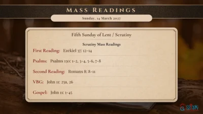 Daily Mass Readings – Sunday, 14 March 2027