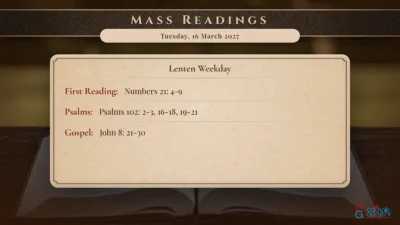 Daily Mass Readings – Tuesday, 16 March 2027