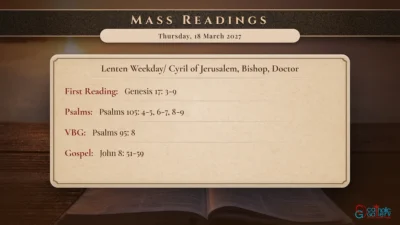 Daily Mass Readings – Thursday, 18 March 2027