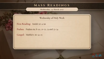 Daily Mass Readings – Wednesday, 24 March 2027