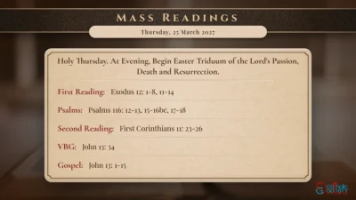 Daily Mass Readings – Thursday, 25 March 2027