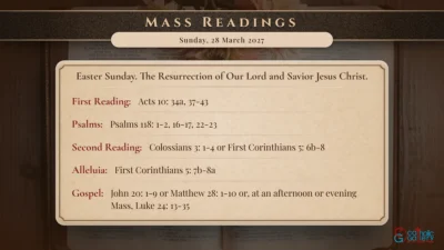 Daily Mass Readings – Sunday, 28 March 2027
