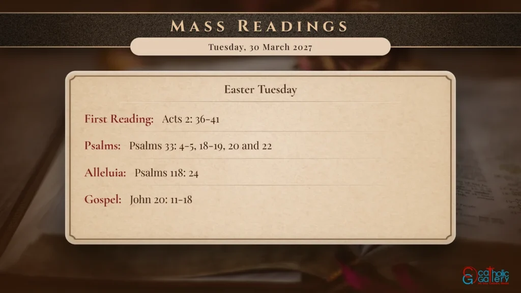 Daily Mass Readings Scripture Card – Tuesday, 30 March 2027
