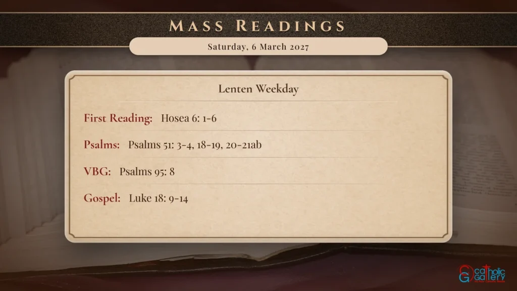 Daily Mass Readings Scripture Card – Saturday, 6 March 2027