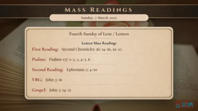 Daily Mass Readings – Sunday, 7 March 2027