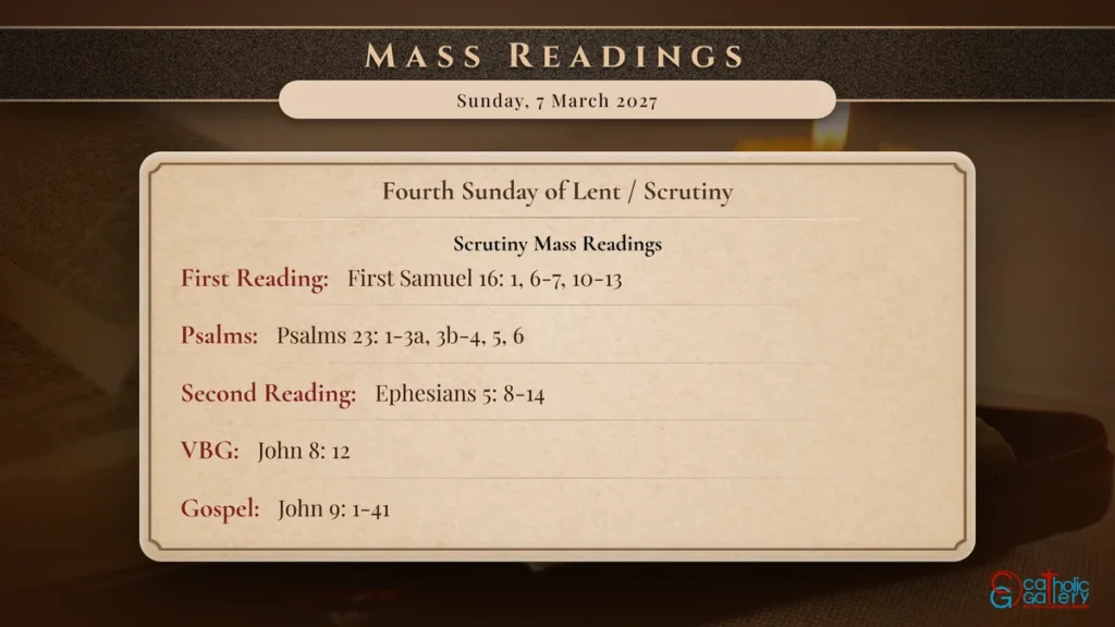 Daily Mass Readings Scripture Card – Sunday, 7 March 2027