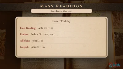 Daily Mass Readings – Tuesday, 11 May 2027