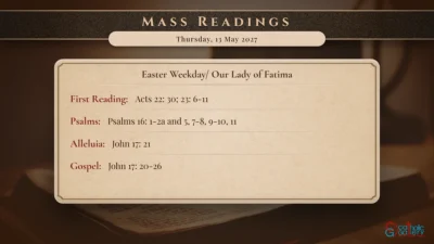 Daily Mass Readings – Thursday, 13 May 2027