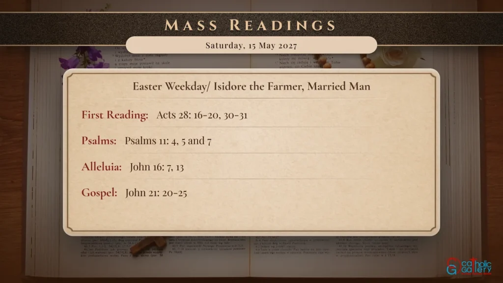 Daily Mass Readings Scripture Card – Saturday, 15 May 2027