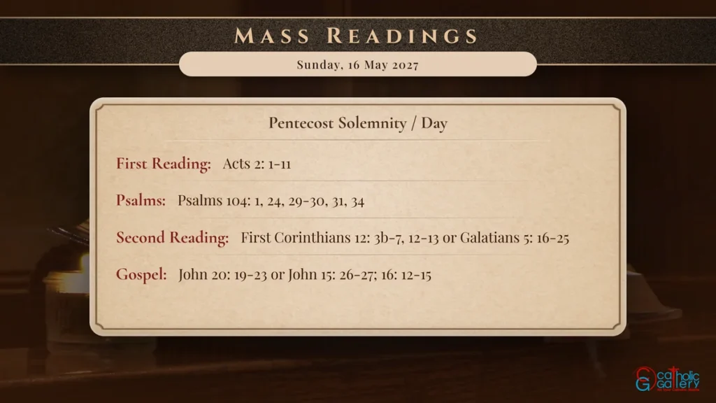 Daily Mass Readings Scripture Card – Sunday, 16 May 2027