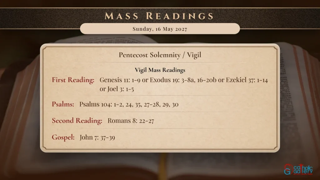 Daily Mass Readings Scripture Card – Sunday, 16 May 2027