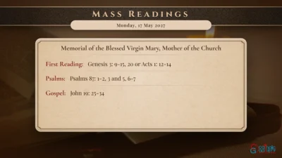 Daily Mass Readings – Monday, 17 May 2027