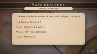Daily Mass Readings – Thursday, 20 May 2027
