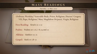 Daily Mass Readings – Tuesday, 25 May 2027