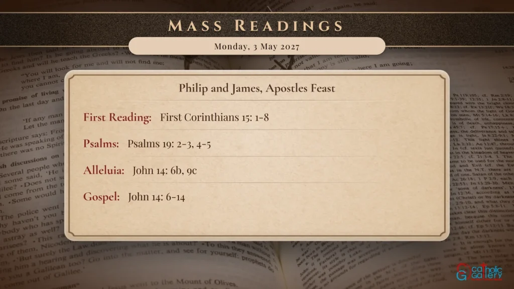 Daily Mass Readings Scripture Card – Monday, 3 May 2027