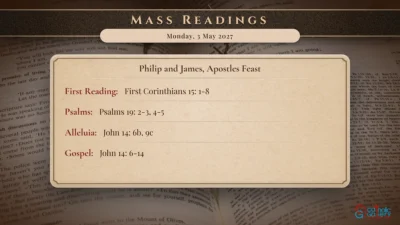 Daily Mass Readings – Monday, 3 May 2027