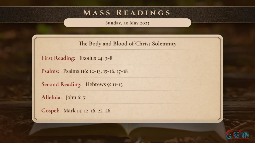 Daily Mass Readings Scripture Card – Sunday, 30 May 2027