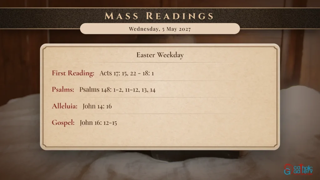 Daily Mass Readings Scripture Card – Wednesday, 5 May 2027