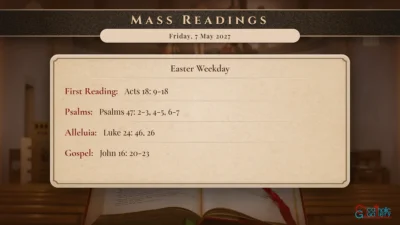 Daily Mass Readings – Friday, 7 May 2027