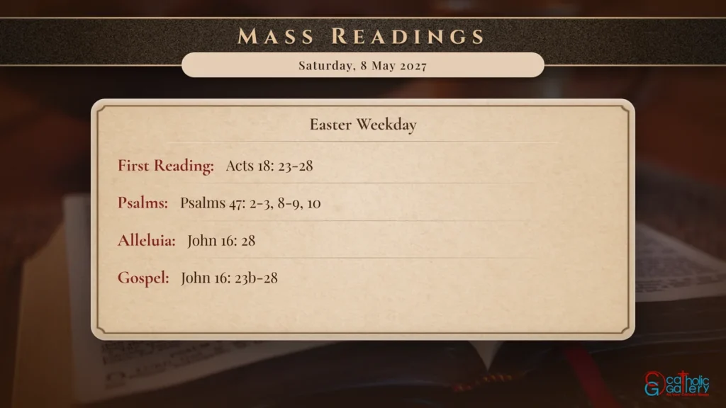 Daily Mass Readings Scripture Card – Saturday, 8 May 2027