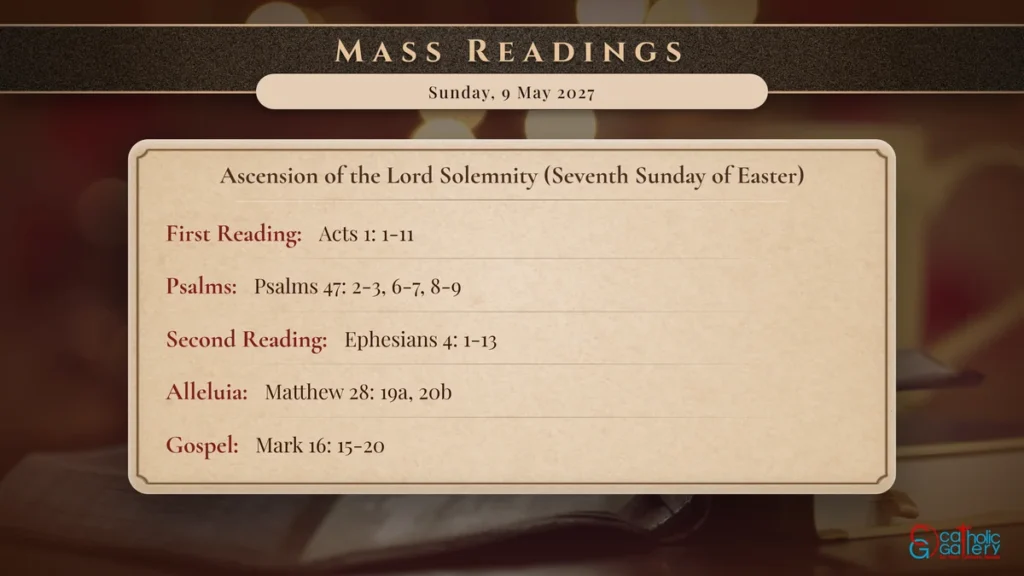 Daily Mass Readings Scripture Card – Sunday, 9 May 2027