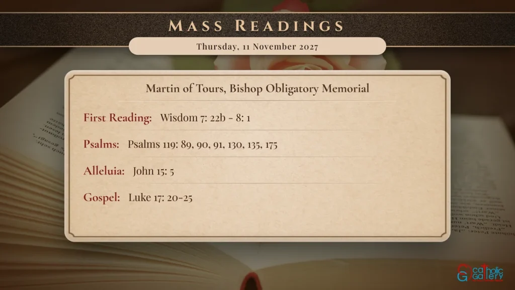 Daily Mass Readings Scripture Card – Thursday, 11 November 2027