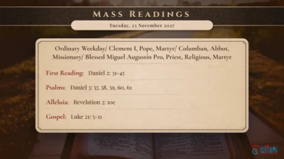 Daily Mass Readings – Tuesday, 23 November 2027