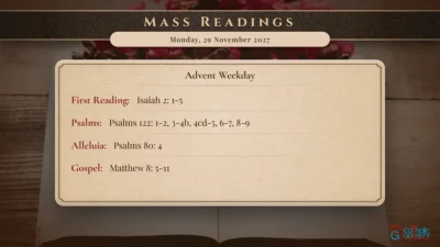 Daily Mass Readings – Monday, 29 November 2027